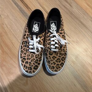 Vans Animal Print Sneakers with White Laces